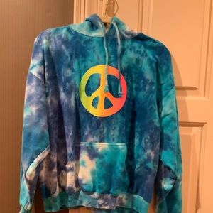 Peace tie dye sweatshirt